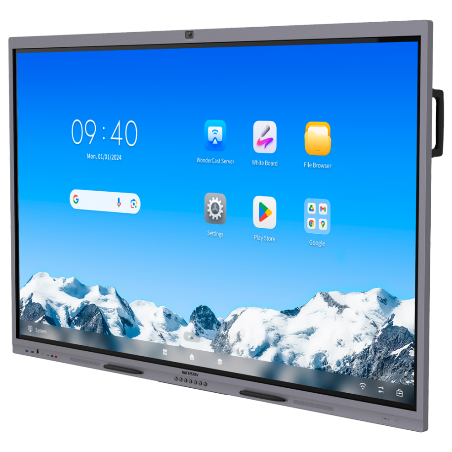 Monitor interactivo Hikvision DS-D5D65RB_C instalado en centros de formación y colaboración